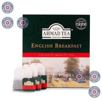 Ahmad Tea English Breakfast Teabags – Mindful Self-Care Sip for Quiet Afternoons, 100 ct Sugar-Free Black Tea