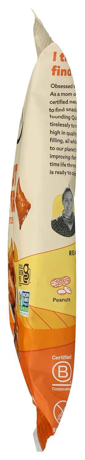 Quinn Snacks Peanut Butter Filled Pretzels, 7 Oz – Clean-Label Desk Snack for Mindful Afternoons