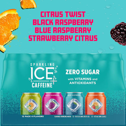 sparkling water base with bold fruit-forward flavor profiles