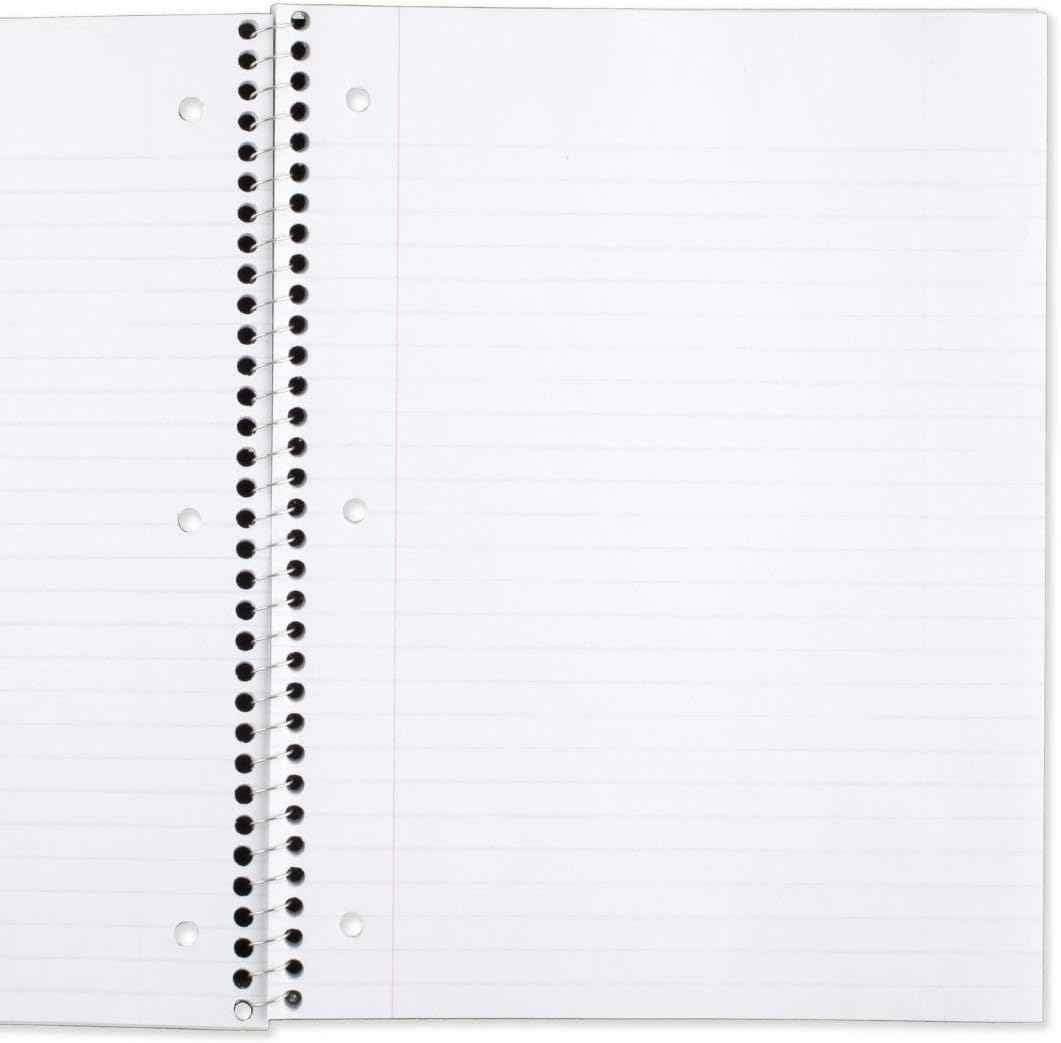 Mead Spiral Notebook Wide Ruled – Office Notepad for Meeting Notes, 12 Pack with 3-Hole Punched Pages