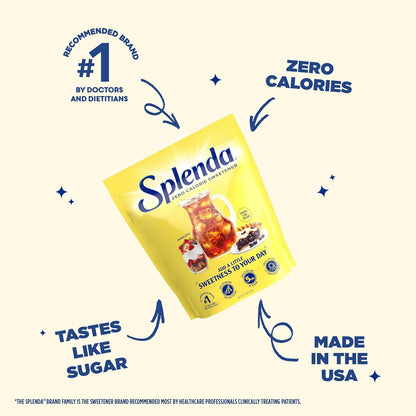 SPLENDA Granulated Sweetener – Family-Safe Sugar Swap for Kids' Cereal, Oatmeal, and Lunchboxes