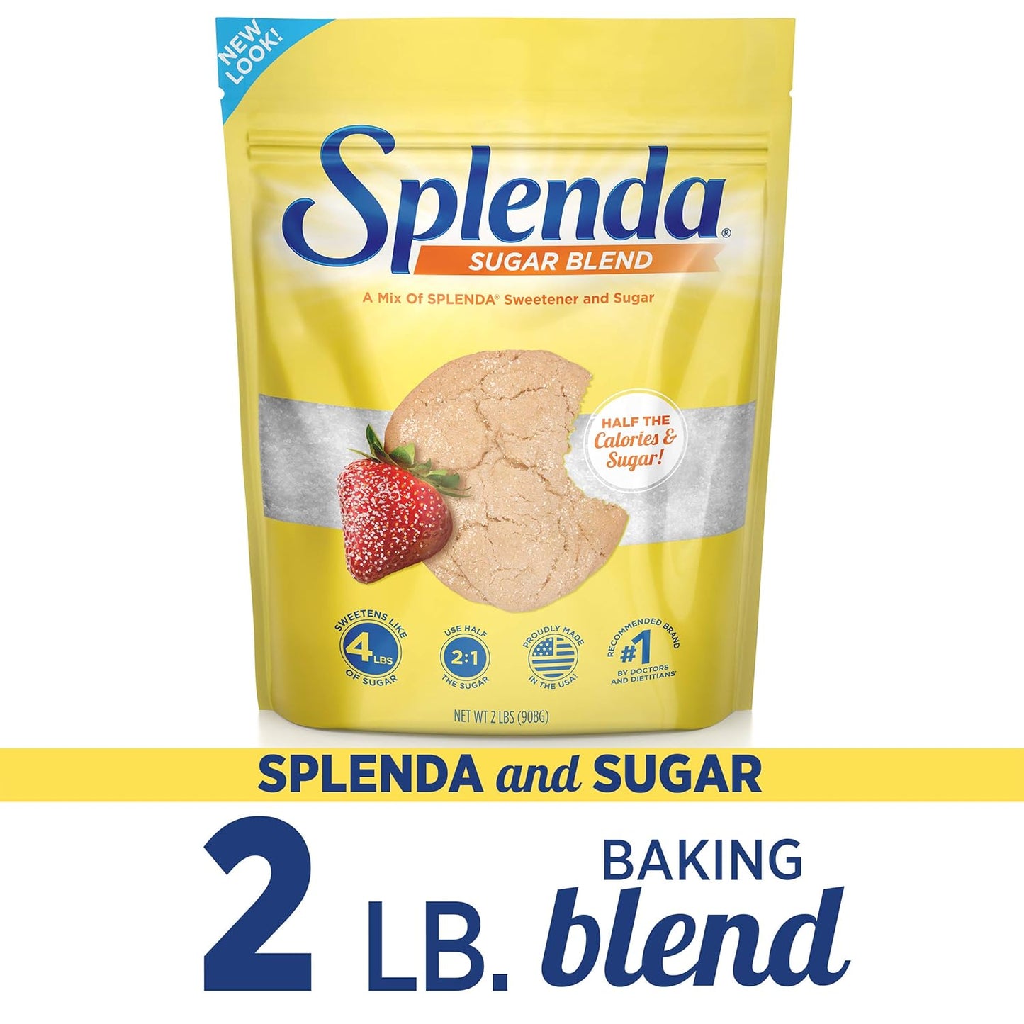 SPLENDA Sugar Blend for Baking – Lower Sugar Sweetener for Kids Birthday Treats and School Lunch Prep