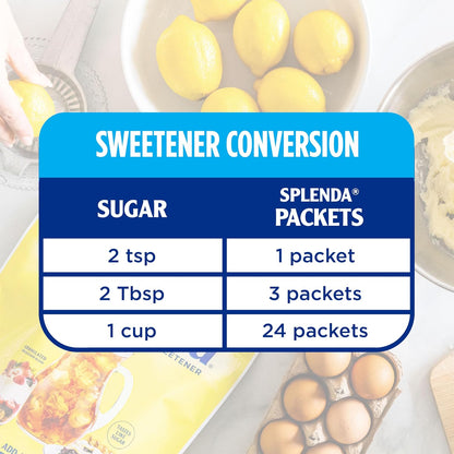 SPLENDA Zero Calorie Sweetener Packets – Office Desk Productivity Booster, Single-Serve Sucralose for Quick Mid-Workday Coffee