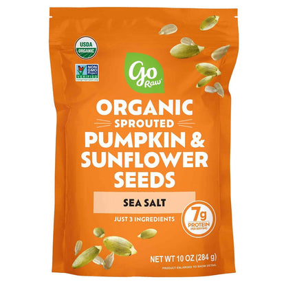Go Raw Organic Sprouted Pumpkin & Sunflower Seeds – Lightweight Trail Mix Base for Hiking