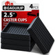 Square - 2.5" 4pcs Black