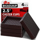 Square - 2.5" 4pcs Brown