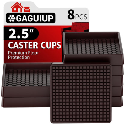 Square - 2.5" 8pcs Brown