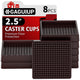 Square - 2.5" 8pcs Brown