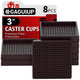 Square - 3" 8pcs Brown
