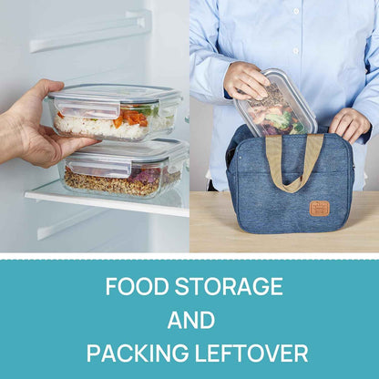 Vtopmart 5-Pack Borosilicate Glass Containers with Grey Lids – Decluttered Kitchen Storage for Capsule Cabinet Design