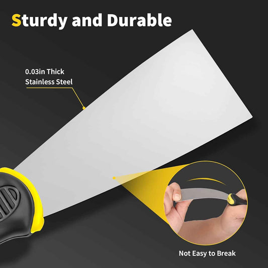 Putty Knife 4-Piece Set – Efficient Wall Repair Tools for Home Office Renovation and Studio Builds
