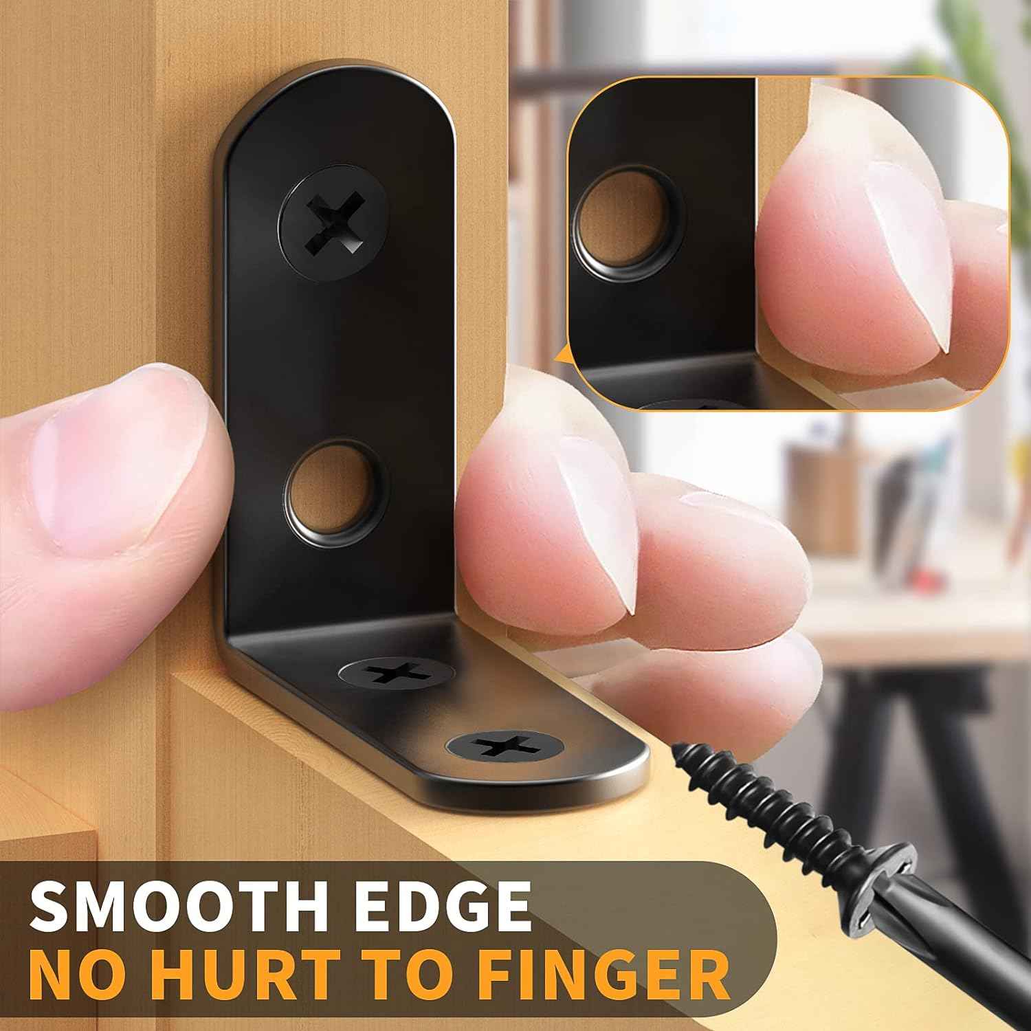 FATLODA L Bracket Kit – Furniture Safety Hardware for Securing Bookcases to the Wall in Kids' Rooms