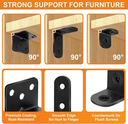 Workshop Pro L Bracket Kit for Home Office Desk Builds and Focused Study Corner Shelving