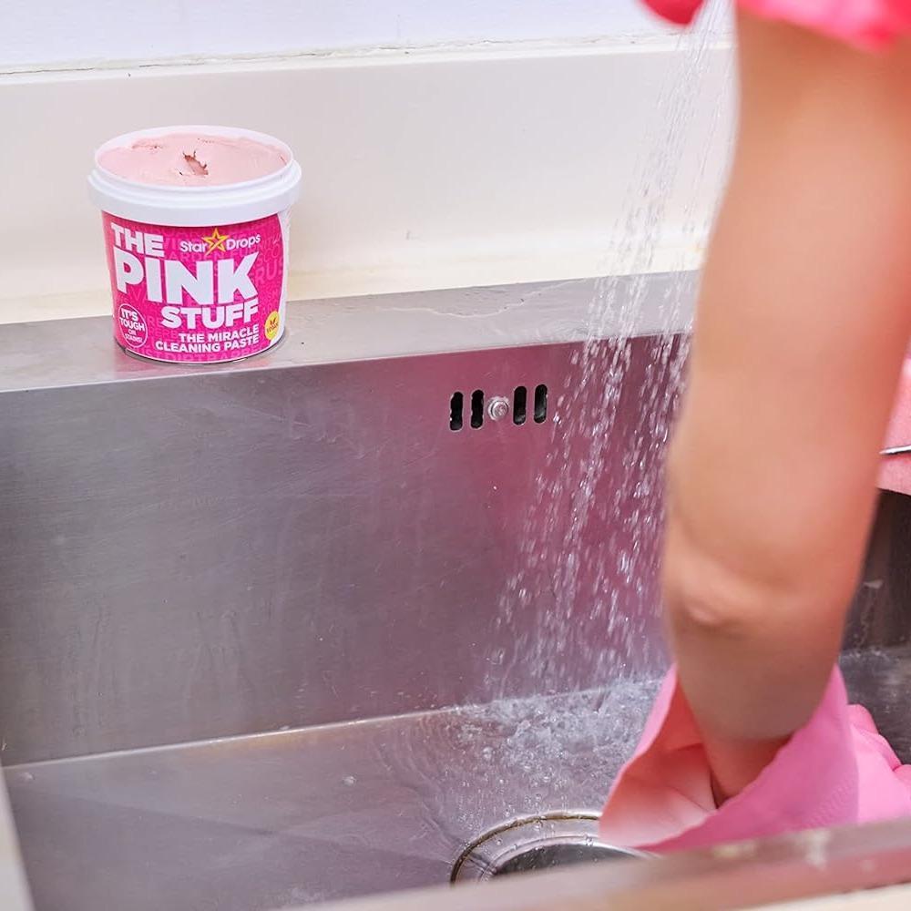 Stardrops The Pink Stuff Paste & SQeeZY Sponge Bundle – One Tub Replaces a Shelf of Cleaners for a Clutter-Free Apartment