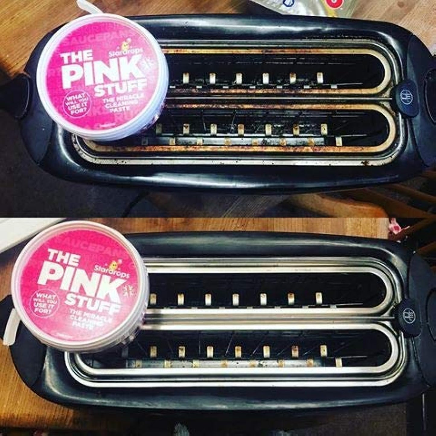Stardrops The Pink Stuff Paste & SQeeZY Sponge Bundle – One Tub Replaces a Shelf of Cleaners for a Clutter-Free Apartment