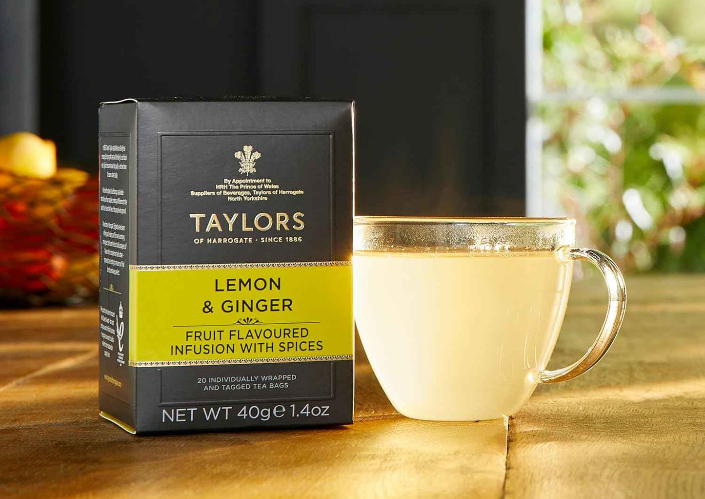 Taylors of Harrogate Lemon & Ginger Herbal Tea – Pantry Staple for Daily Family Tea Time