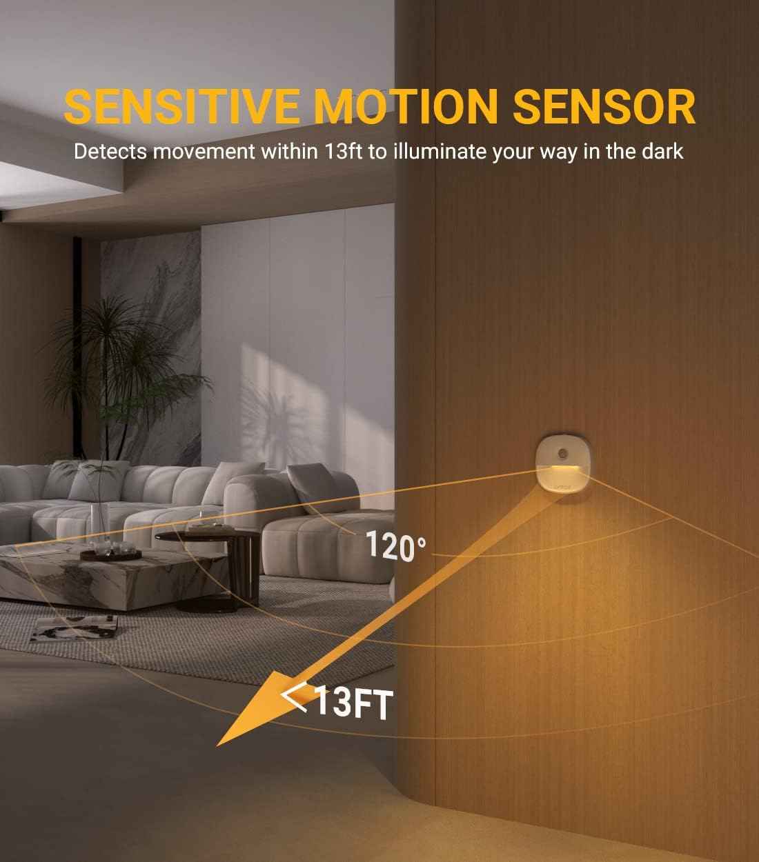 Lyridz Rechargeable Motion Night Light – Flameless Stair and Hallway Safety Light for Seniors and Kids, No Open Flame or Hot Wax