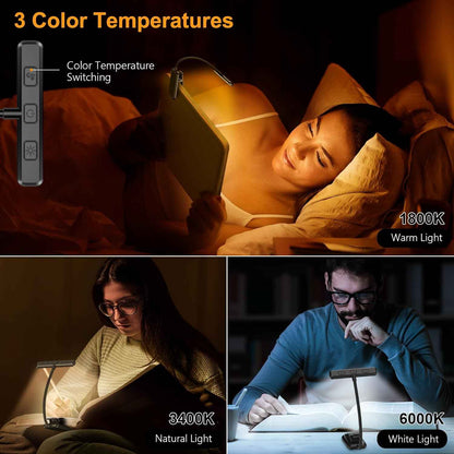 Gritin 80 Hour Rechargeable Book Light for Studying – Late Night Study Lamp for Dorm Room and Library Focus Sessions