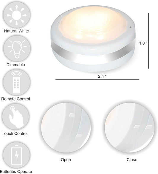 Starxing Puck Lights – Cozy Accent Lighting for Bedroom and Reading Nook Decor, 3 Color Temperatures