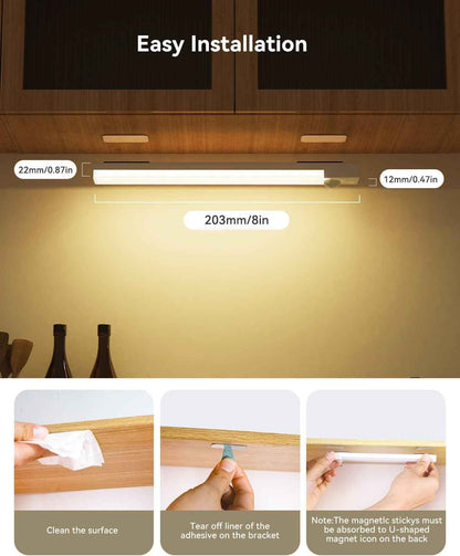 LuminWick Slim Light – 0.47-Inch Ultra-Low Profile LED for Clean Under Cabinet Lines