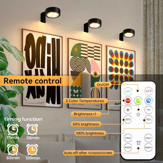 Lumena Picture Light – Clean Line Wall Accent for Intentional Spaces, Cordless LED with Hidden Mount