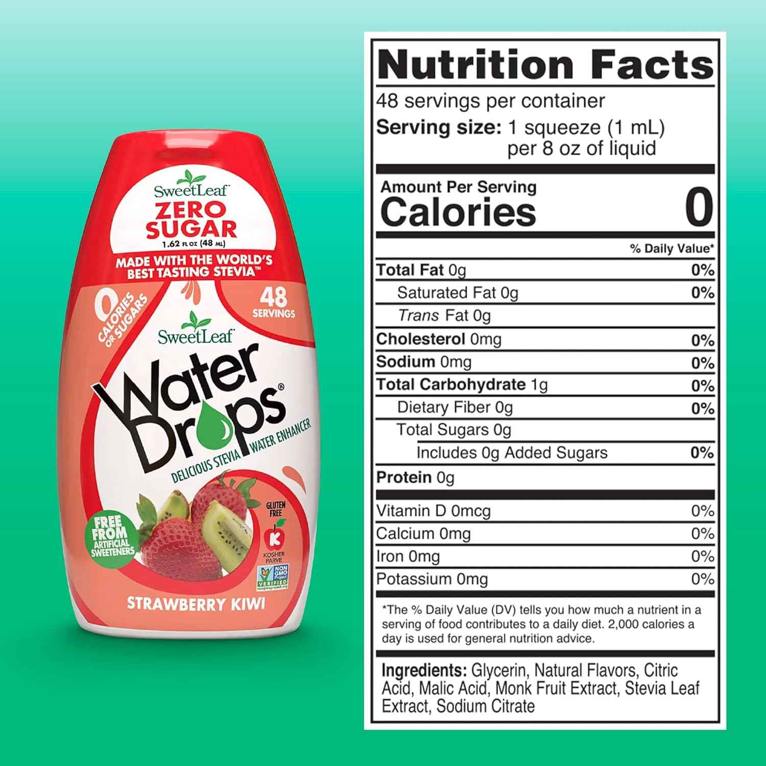 SweetLeaf Stevia Water Drops – Pocket-Sized Hydration Flavor for Trail, Gym, and Patio Refreshment, Zero Calorie, 1.62 Oz