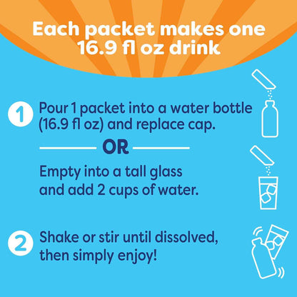 Crystal Light Immunity Support Orange Tangerine Packets – Personal Care Routine Essential for the Home Pantry, Low-Calorie Vitamin Water Alternative
