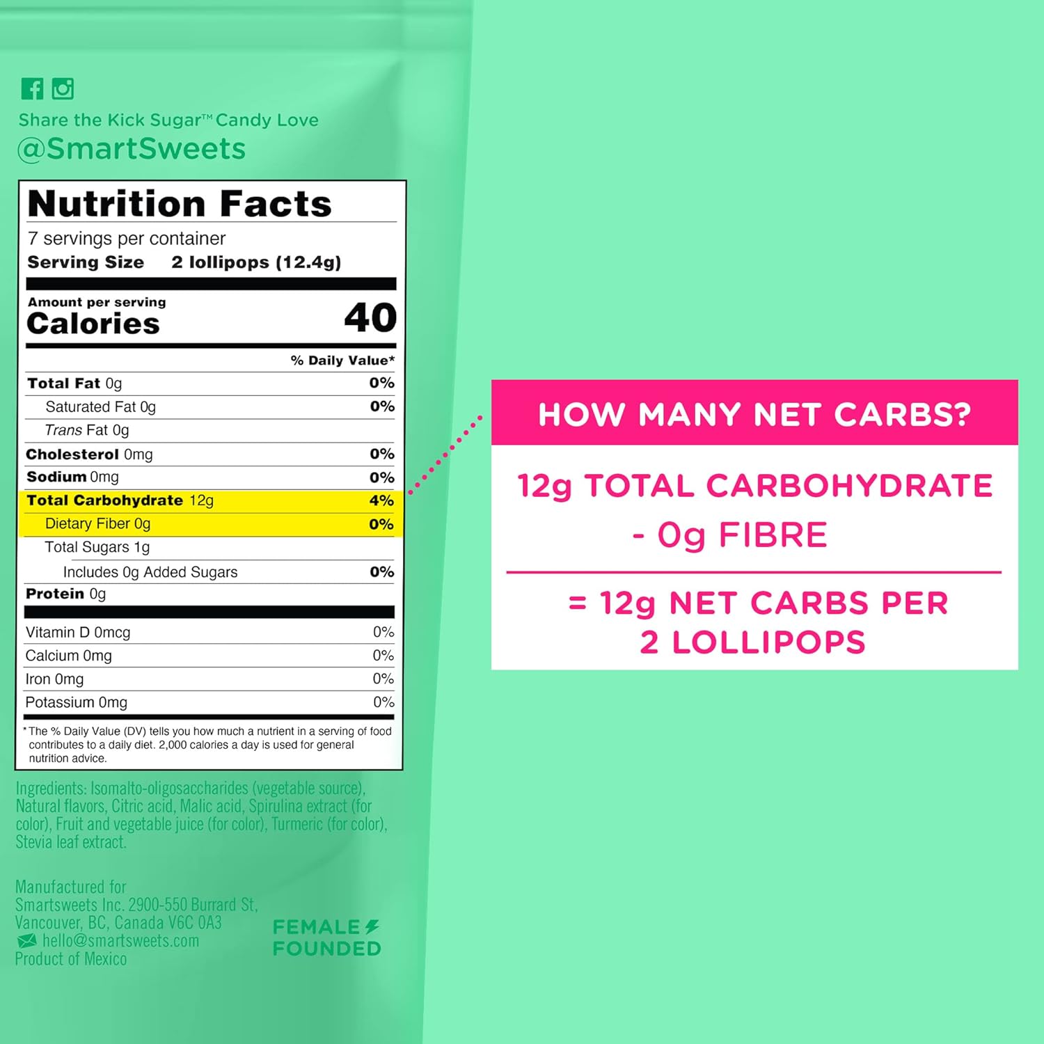 stevia-sweetened with no sugar alcohols or artificial sweeteners