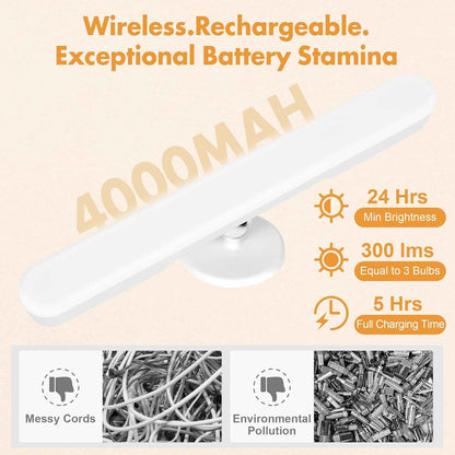 LUMIMUSE Vanity Light Bar – Clean Cordless Lighting for Minimalist Bathroom Mirrors and Tidy Vanities