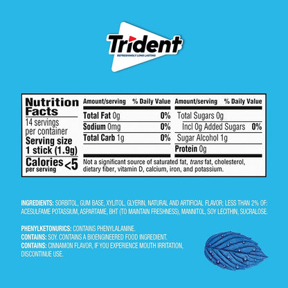 stimulates saliva flow when chewed 20 minutes after eating to neutralize plaque acids