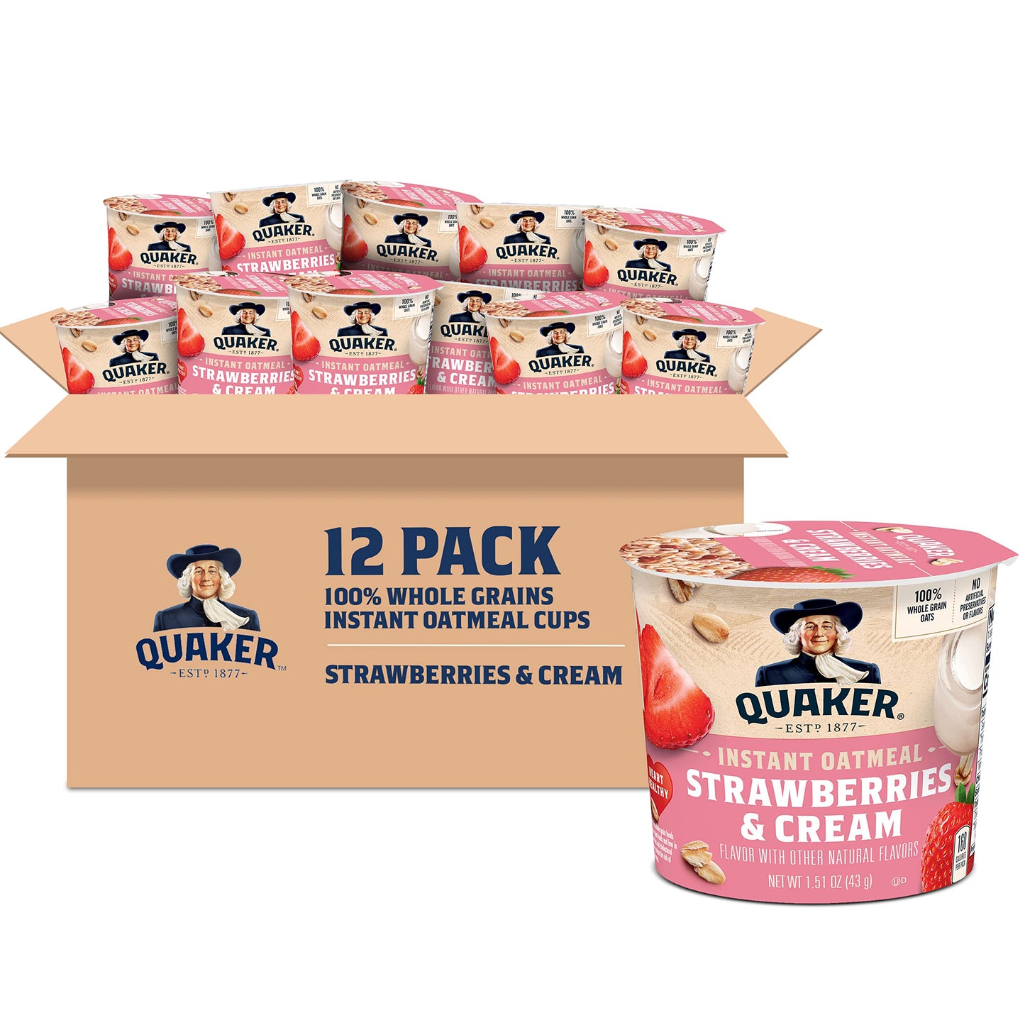 Strawberries & Cream Express Cups, 12 Count