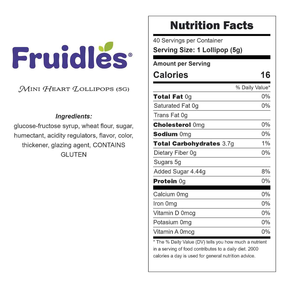 Fruidles Strawberry Heart Suckers – Cute Housewarming and Galentine's Gift, Half-Pound Bulk Wrapped Candy