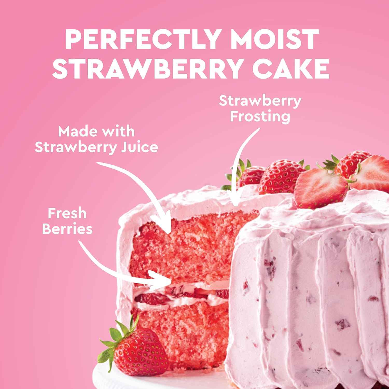 Duncan Hines Signature Strawberry Cake Mix – Fast After-Work Treat for Apartment Kitchen
