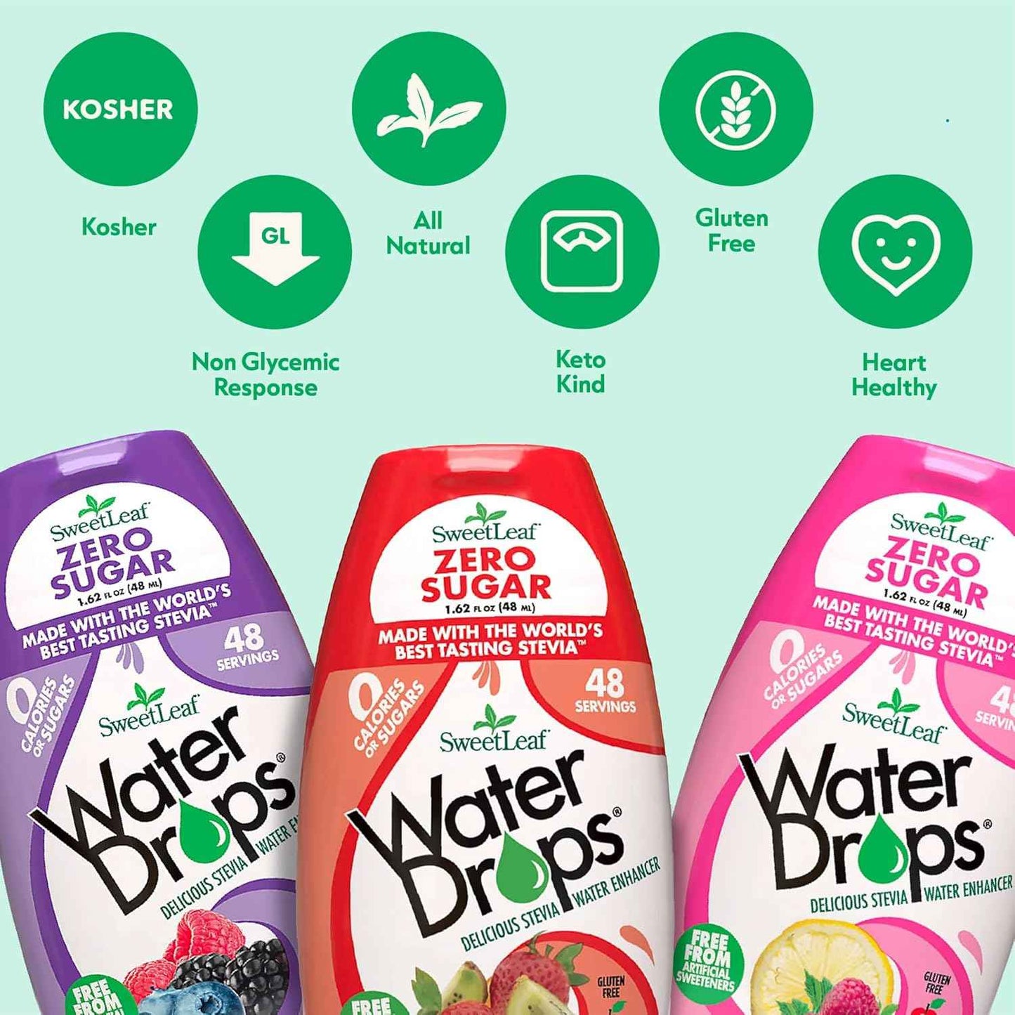 SweetLeaf Stevia Water Enhancer – Practical Wellness Gift for Mom, Teacher, or Coworker, Sugar Free, 1.62 Oz Bottle