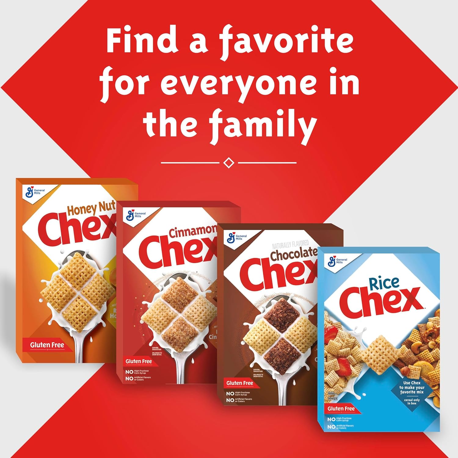 Strawberry Vanilla Chex Gluten Free Cereal – Better for You Breakfast Bowl with 13g Whole Grain per Serving