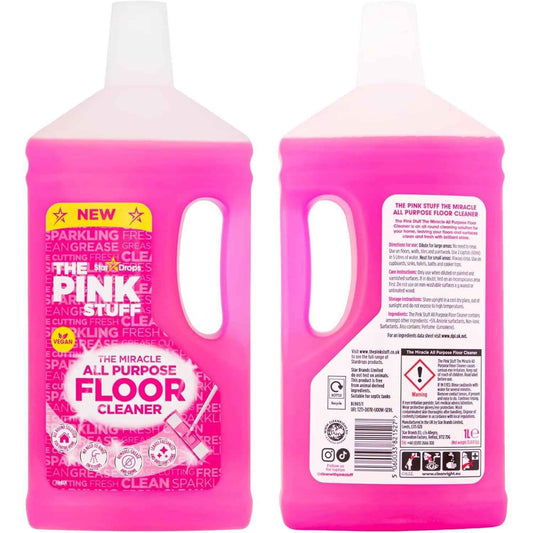 The Pink Stuff Miracle All Purpose Floor Cleaner – Gentle Pet and Kid Safe Floor Wash for Worry Free Daily Mopping