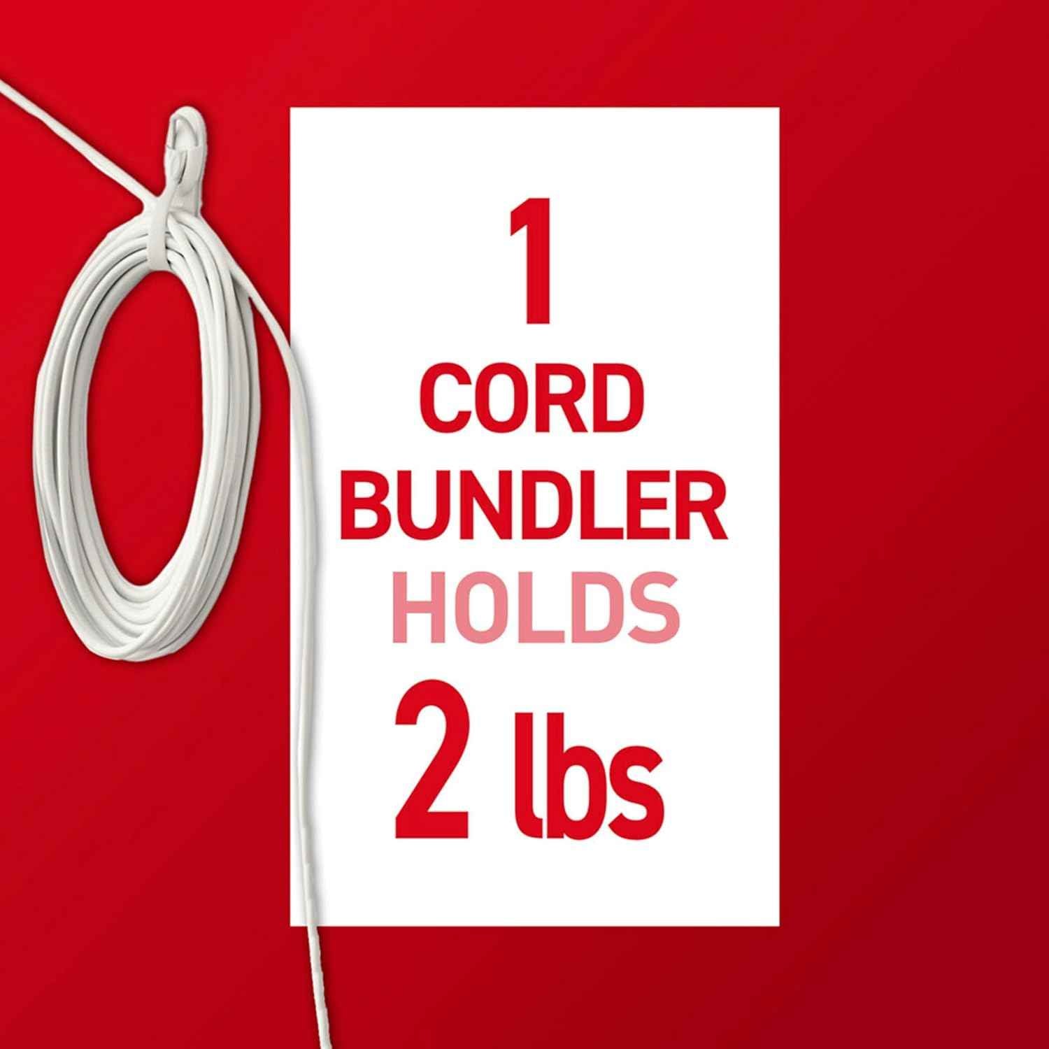Command Cord Bundlers – Simple Cord Control for a Clutter-Free Living Room, No Tools Reusable Adhesive Strips