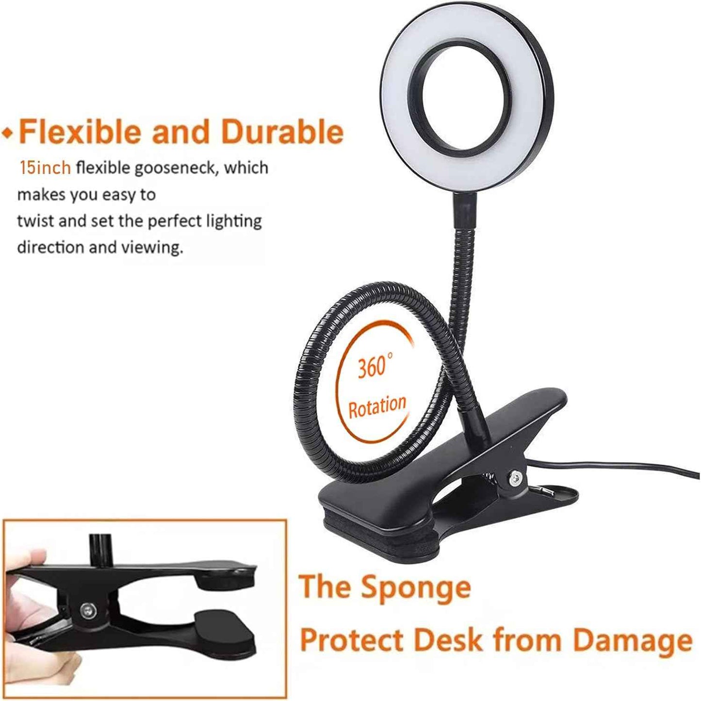 [Brand Name] Desk Reading Light – Back to School Gift for College Students, Clamp On Eye Care Lamp