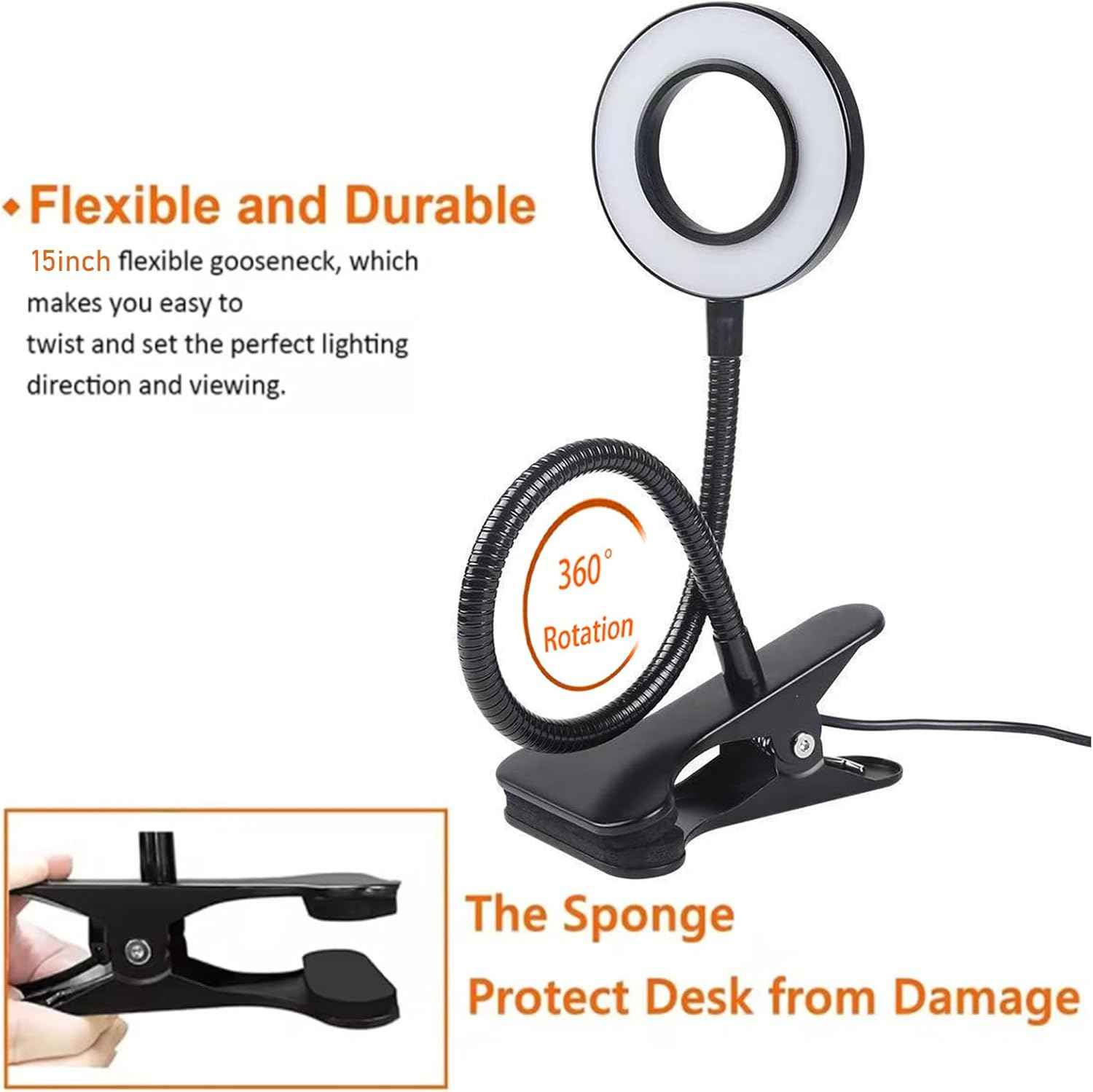 [Brand Name] Desk Reading Light – Back to School Gift for College Students, Clamp On Eye Care Lamp