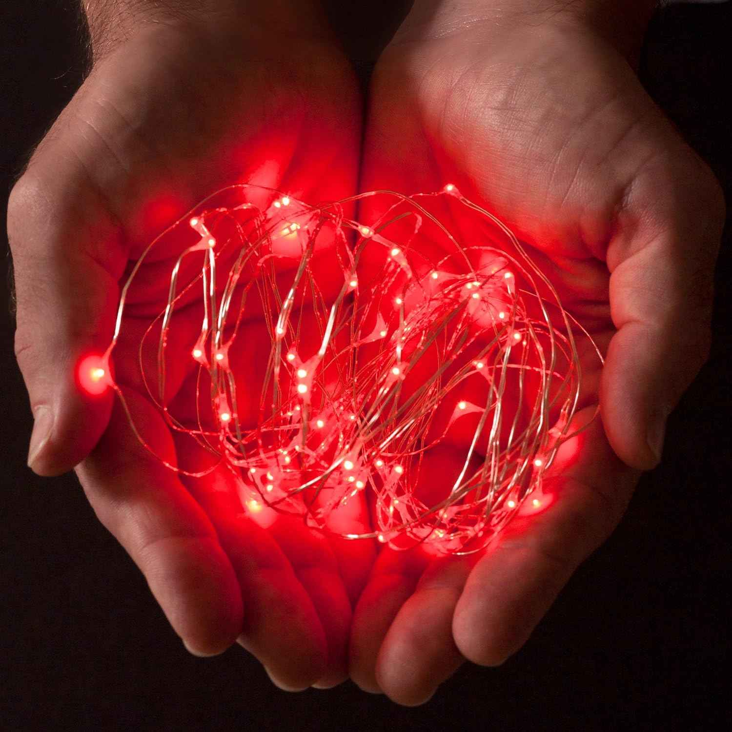 Brightown Submersible LED Fairy Lights – Safe Nursery and Kids Room Decor, Cool to the Touch Silver Wire