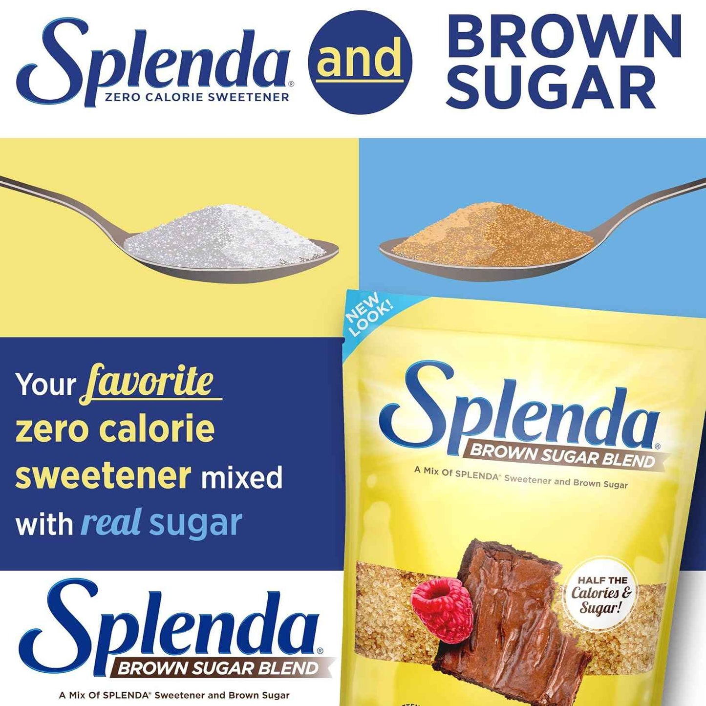 SPLENDA Brown Sugar Blend for Family Lunchbox Prep, Lower-Sugar Baking Sweetener for Kid-Friendly Cookies and Muffins