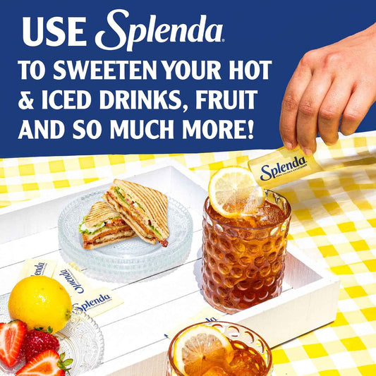 SPLENDA Zero Calorie Sweetener, 100 Count Packets - Desk-Ready Sugar Substitute for Focused Office Workdays
