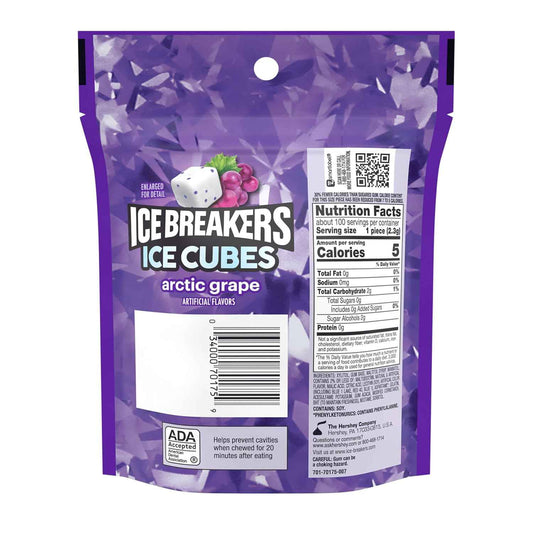 ICE BREAKERS Arctic Grape Chewing Gum – Sugar-Free Lunch Box Treat for Kids