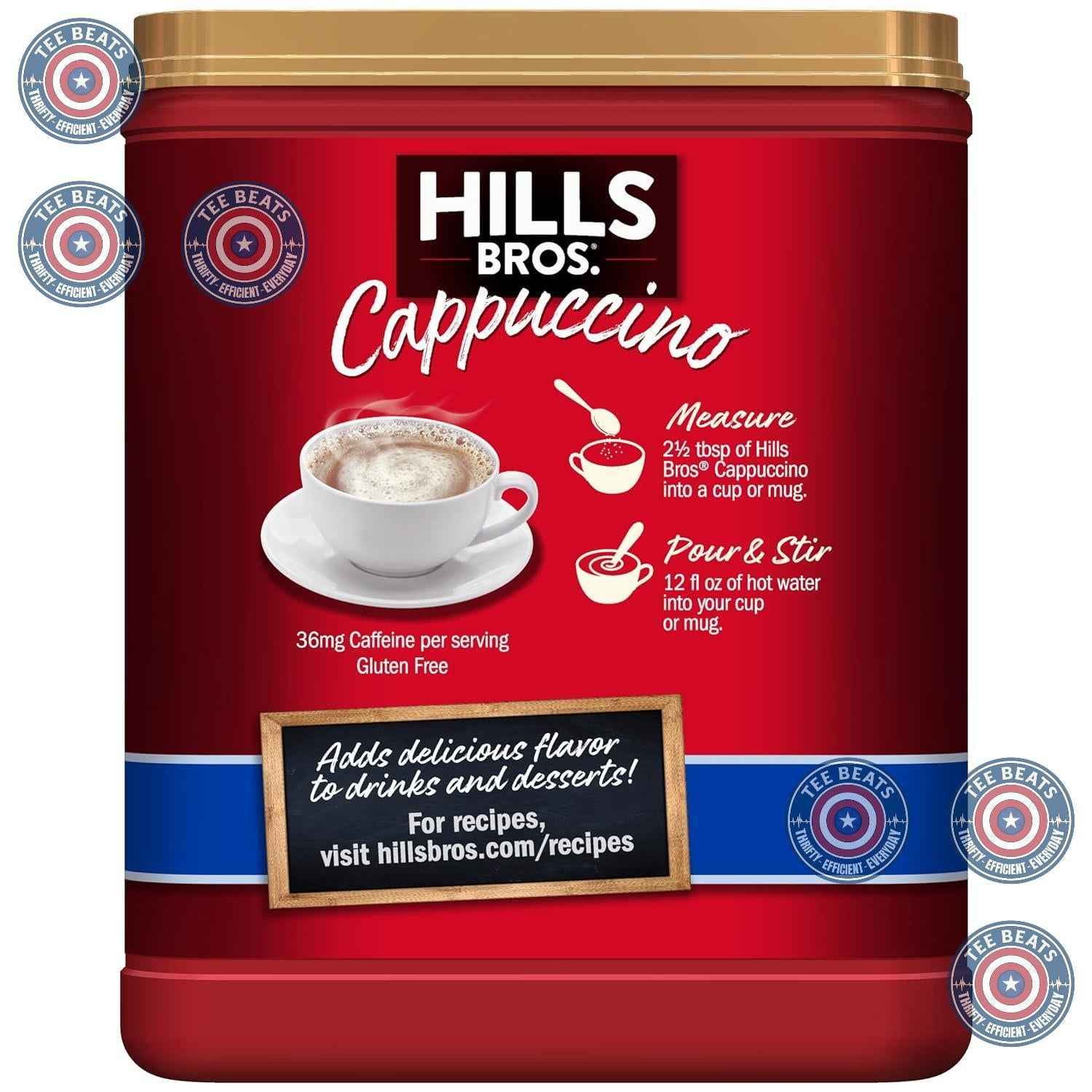Hills Bros. Sugar Free French Vanilla Instant Cappuccino – Café-Quality Vanilla Indulgence at Home, No Espresso Bar Needed
