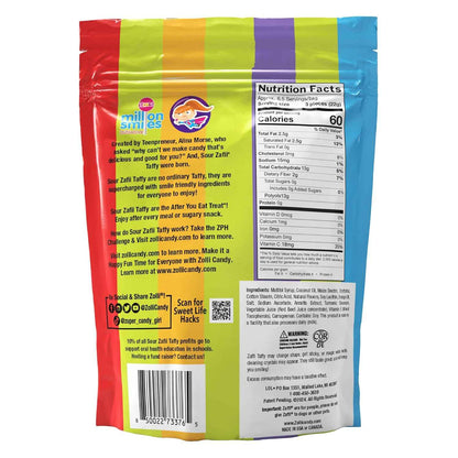 Zollipops Zaffi Taffy Sour Assorted Flavors – Thoughtful Sugar-Free Gift Bag for Birthdays, Stocking Stuffers, and Care Packages