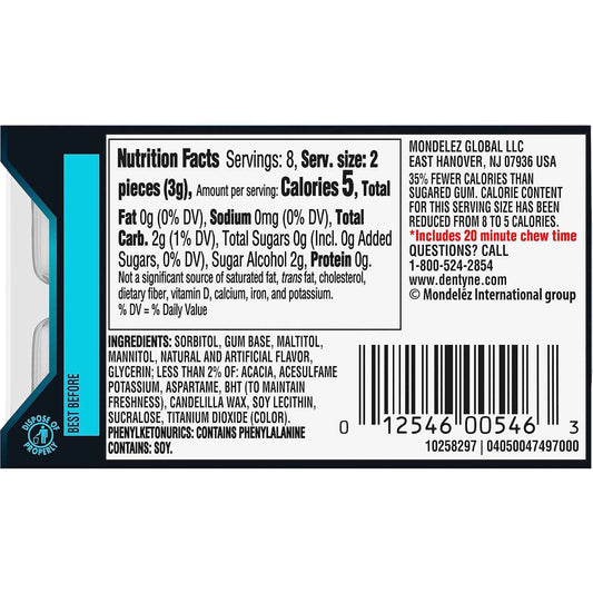 Dentyne Ice Winter Chill Sugar-Free Chewing Gum – Individually Wrapped Mints for Tailgates and Rest Stops