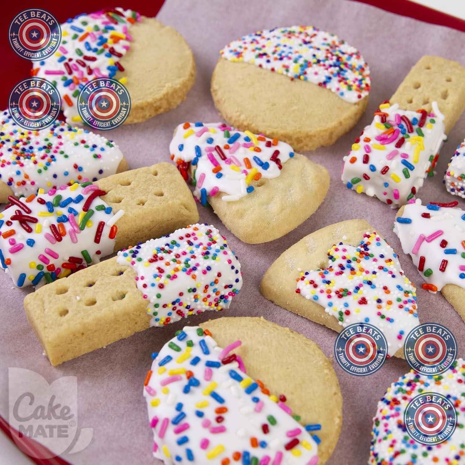 Cake Mate Rainbow Sprinkles – Eye-Catching Colorful Topping for Aesthetic Home Dessert Displays, Ice Cream Bars, and Pancake Stations, 10.5 oz