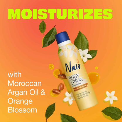 Nair Body Spray Hair Remover – Flameless, Smoke-Free Hair Removal Safe Around Kids & Pets