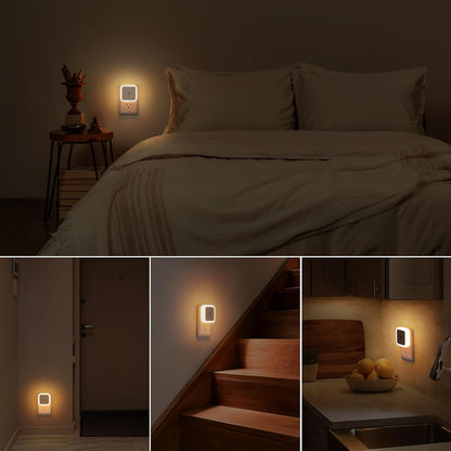 Sujeet Night Light 8-Pack – Gentle Nursery and Kids Bedroom Lighting with Dusk to Dawn Sensor, Cool to Touch LED