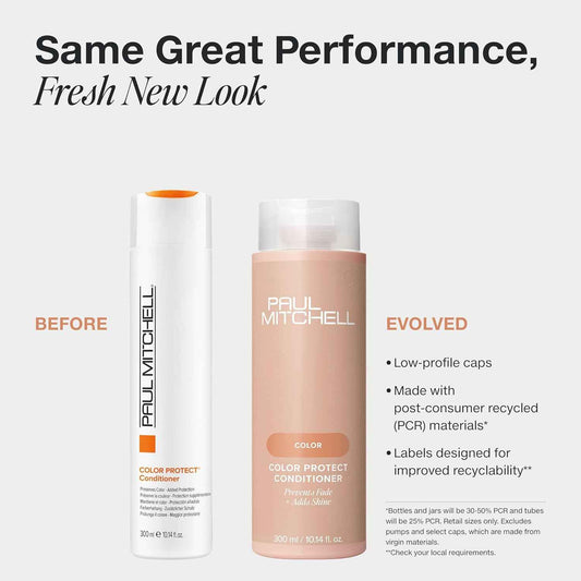 Paul Mitchell Color Protect Conditioner – Evening Haircare Ritual for Color-Treated Hair, Cream Rinse with Bergamot Scent